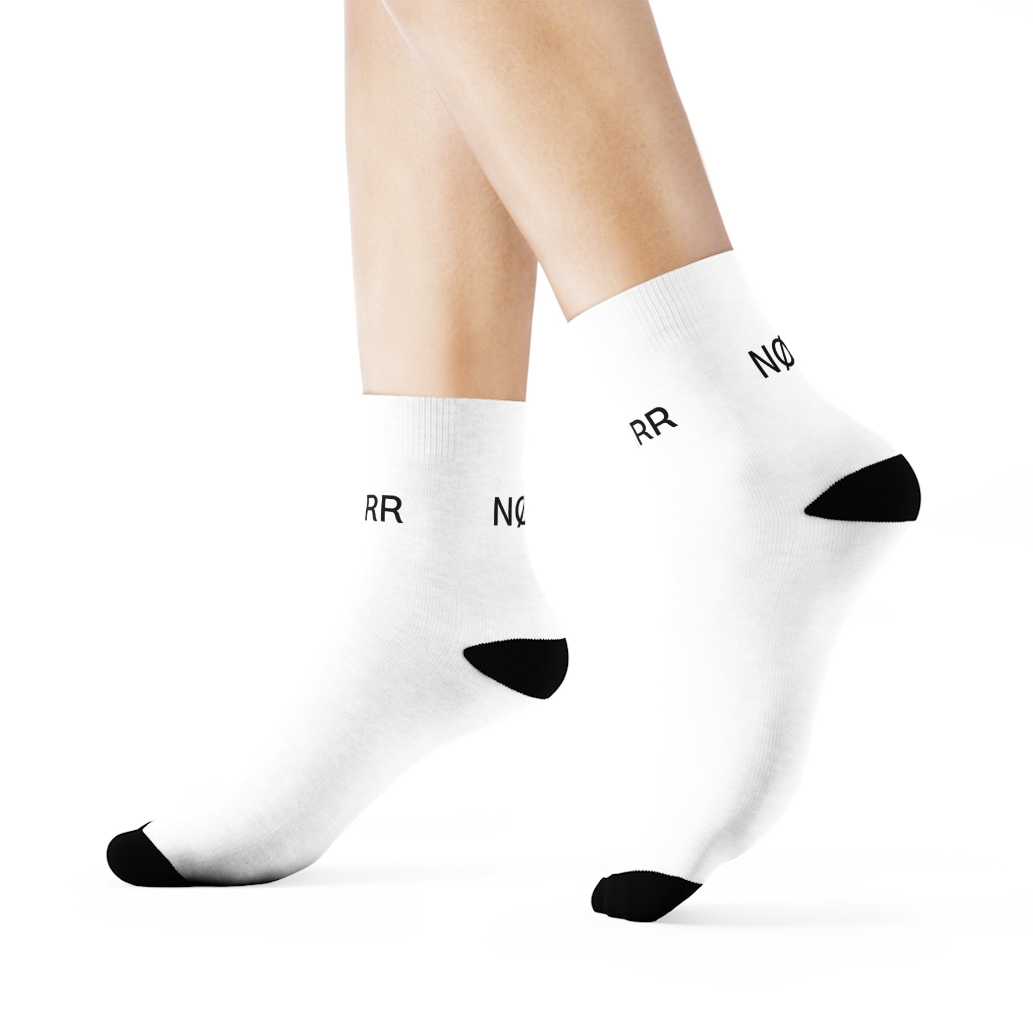 NØIRR White Crew Socks