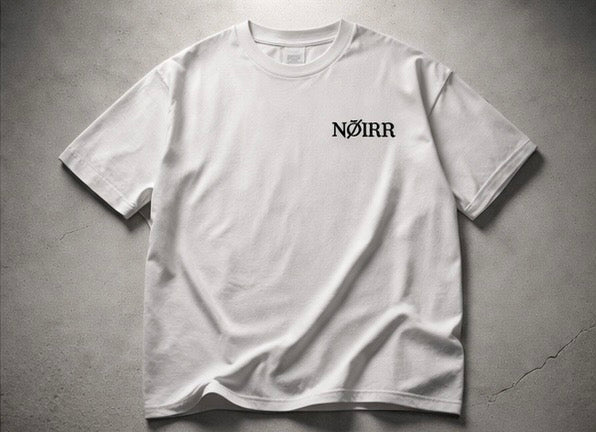 NØIRR SMALL LOGO WHITE TEE