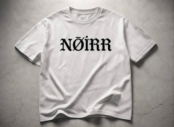 NØIRR LARGE LOGO WHITE TEE