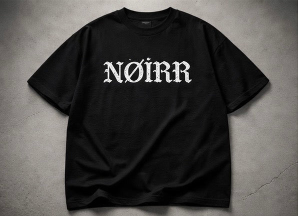 NØIRR LARGE LOGO BLACK TEE