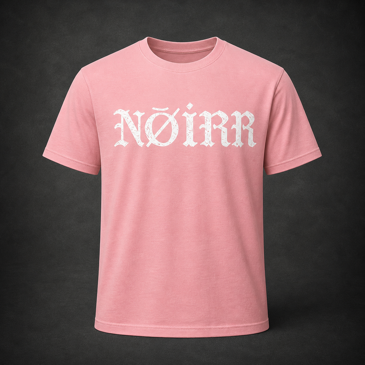 NØIRR UNISEX HOT PINK DISTRESSED LOGO TEE